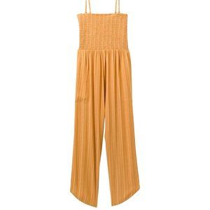 NWT prAna Fernie Jumpsuit Deep Solstice Stripe M 1973221- removable straps!